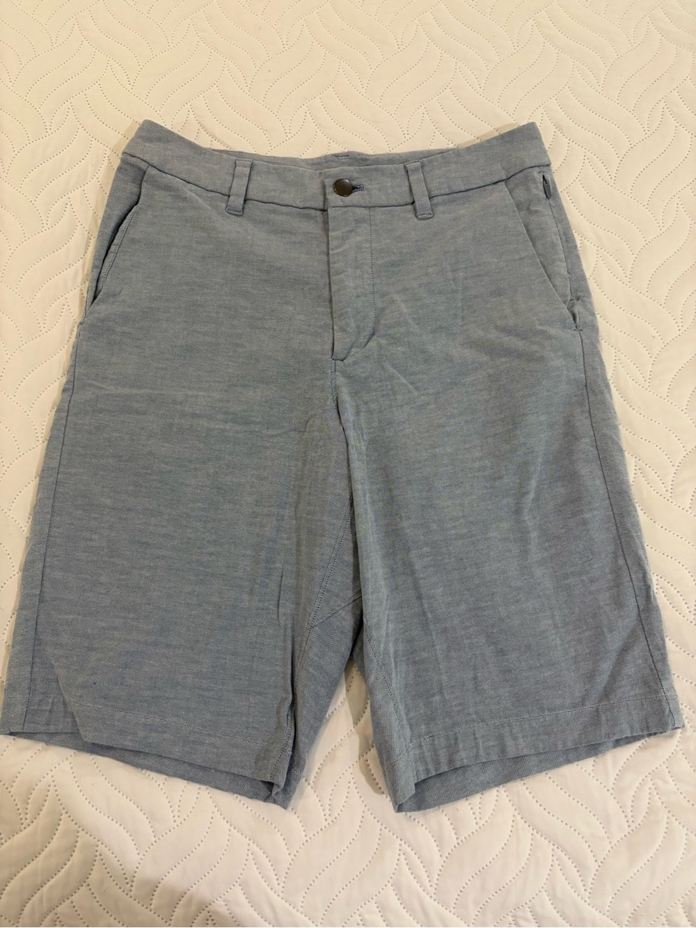 lululemon Men’s Commission Short Qwick Oxford 11” Light Blue Size 28
